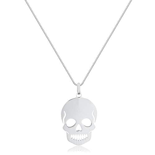 Carol Jewelry 925 Sterling Silver Skull Shaped charm for Chain for Men