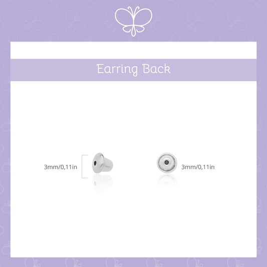 18k Solid Gold Replacement baby Earring Backs (1 Pair)
