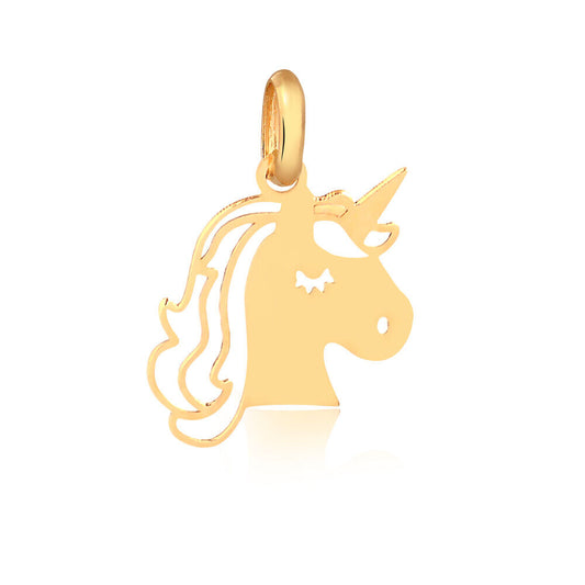 14k Solid Gold Unicorn Shaped charm for Chain for Girls and Children