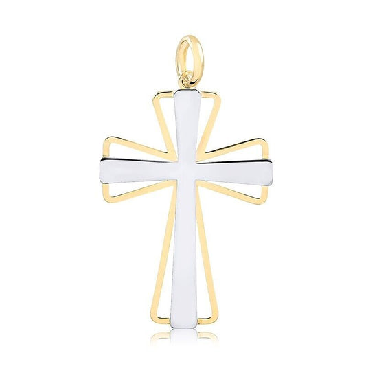 18 K Gold Cross charm Unissex