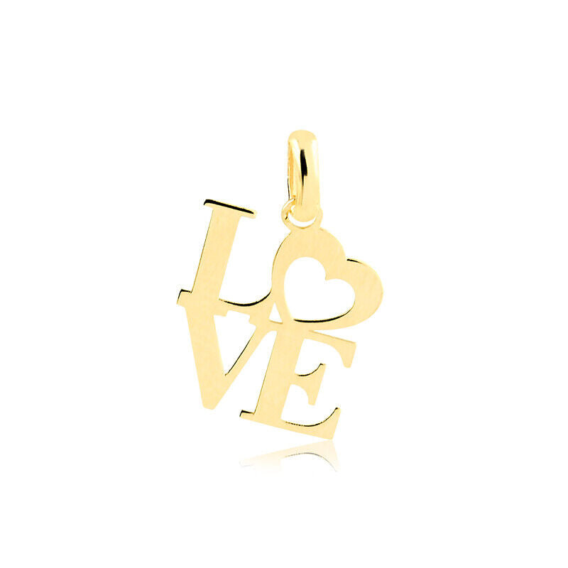 Love sign charm14k Solid Yellow Gold | Enamel/Resin charm for Chain for G