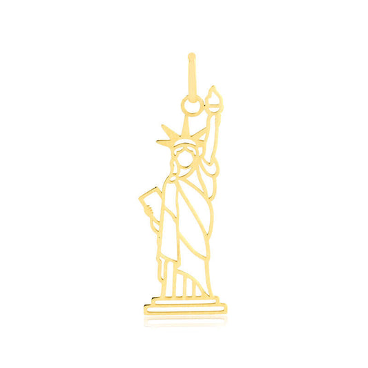 Statue of Liberty charm New York 14k Solid Yellow Gold charm for Chain