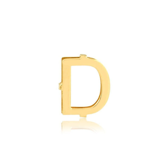 Letter D charm 18k Solid Yellow Gold | charm for Chain