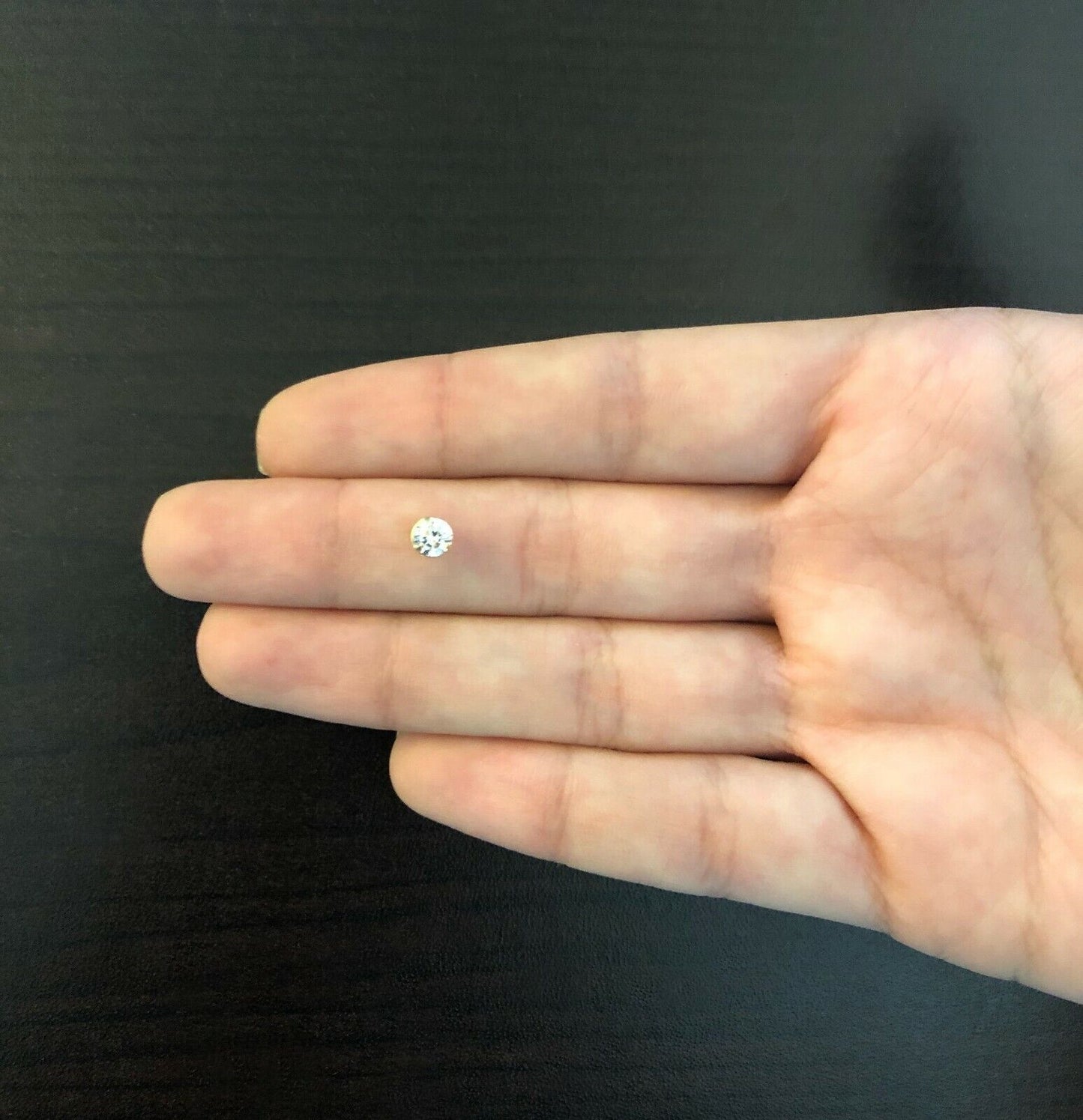 18k Solid Gold Cubic Zircon 4 mm charm for Chain for Girls and Women