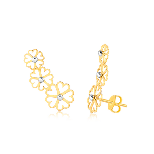 18 K Yellow Gold Drop earrings for women