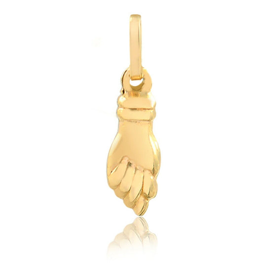 14k Solid Yellow Gold Figa Hand charm for Chain for Teens,Girls,and Women