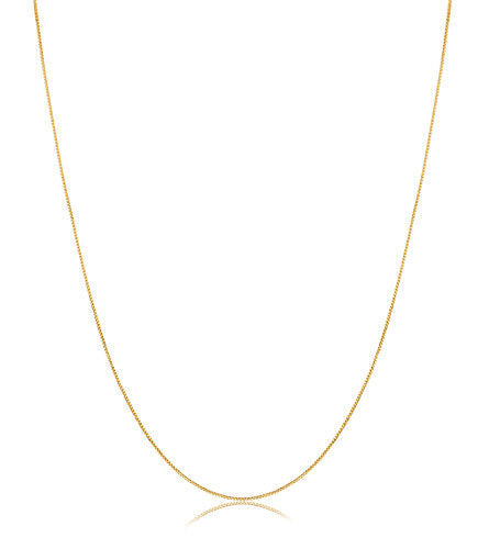 14k Solid Yellow Gold Venetian Chain Chain 43 cm unisexx