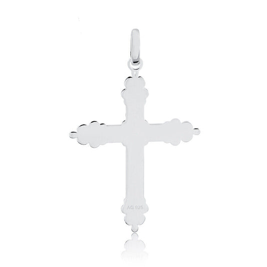 Hypoallergenic Religious Cross 925 Sterling Silver charm for Chain for Men