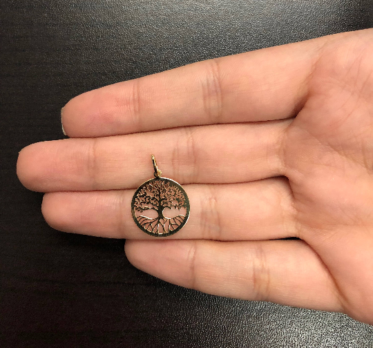 10k Gold tree of Life laser design woman pendant