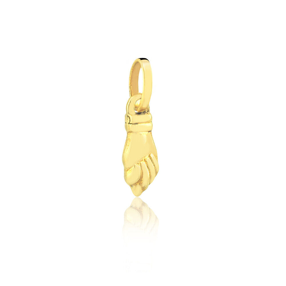 14k Solid Gold Figa Hand Amulet charm for Chain for Girls,Teens, Women