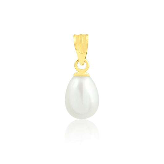 charm for Chain 18k Solid Gold Freshwater Pearl 5.5 mm for Girls and Women