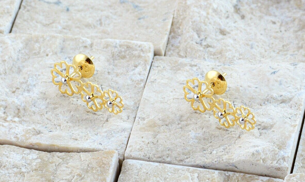 18 K Yellow Gold Drop earrings for women