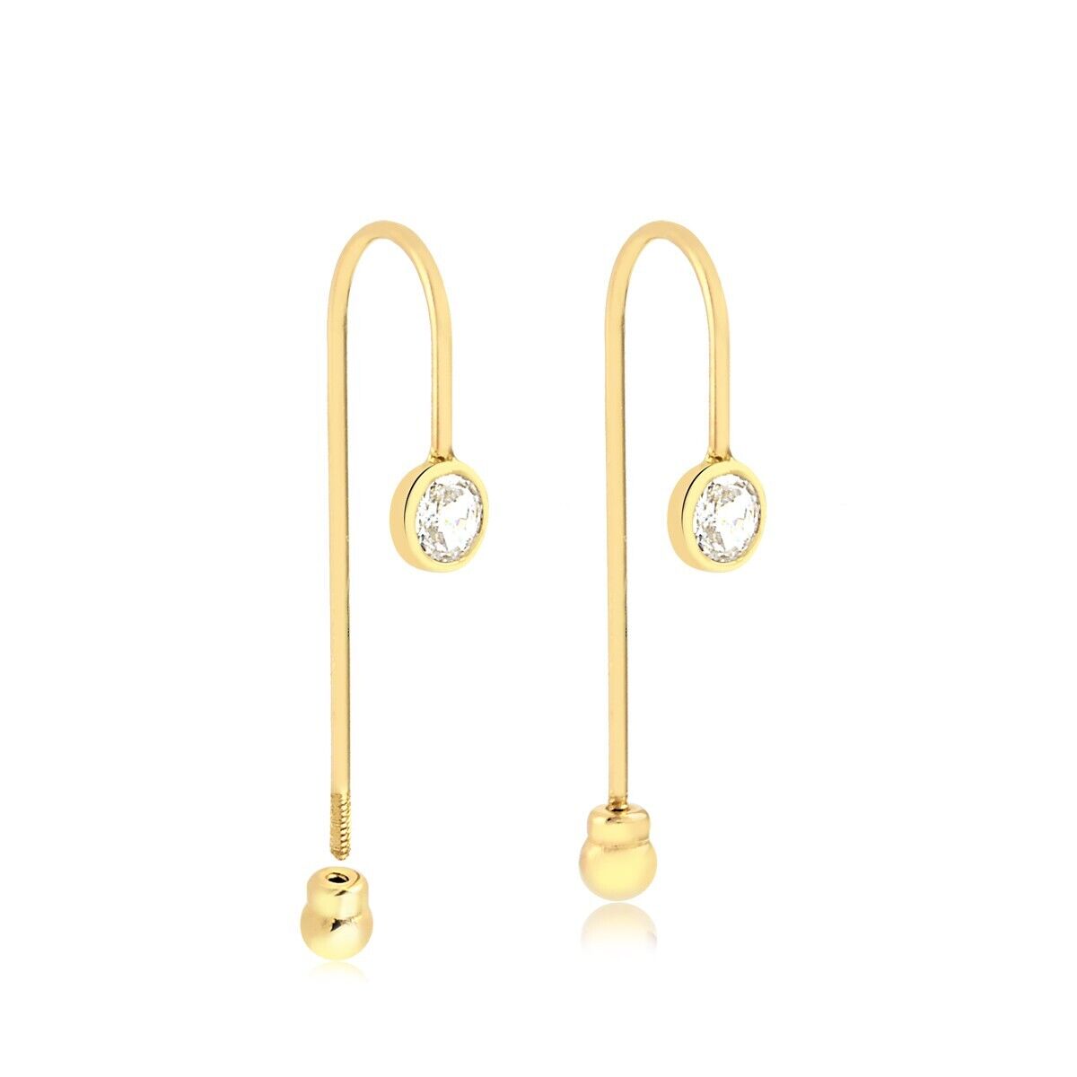 18 K Yellow Gold Drop Pearl Luxury Earring for Women