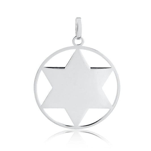 David Star Hypoallergenic 925 Sterling Silver charm for Chain for Men