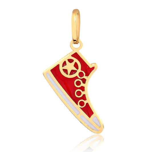 14k Solid Gold Enamel/Resin All Star Sneakers charm for Chain for Women