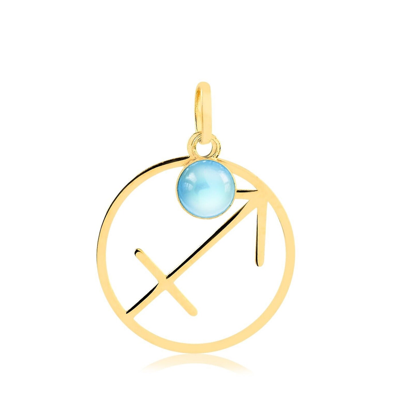 Sagittarius Zodiac Sign 14k Solid Gold charm for Chain Unisex Women