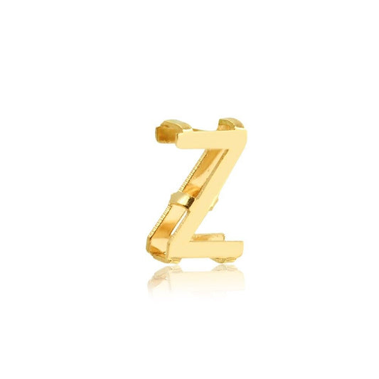 Letter Z charm 18k Solid Yellow Gold | charm for Chain