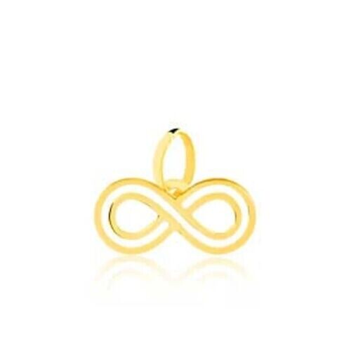 18k Solid Yellow Gold Infinity Symbol charm for Chain for Teens and Women