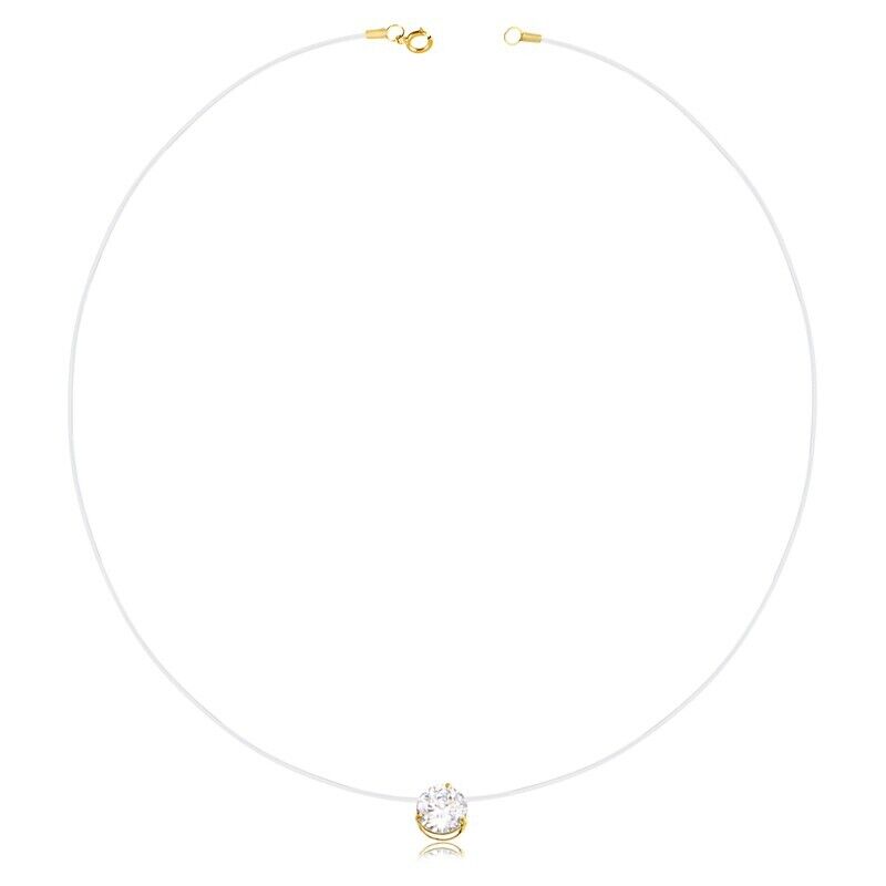 Chain clear Nylon With Zircon charm for Women, Unisex, Girls and Kids.