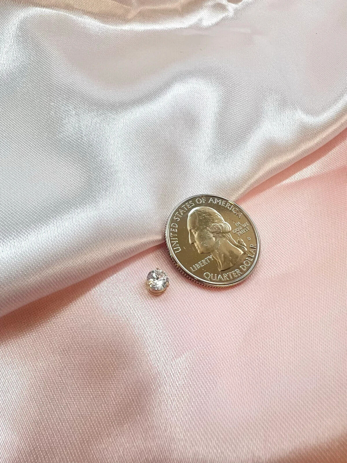 18k Solid Gold Cubic Zircon 5 mm charm for Chain for Girls and Children