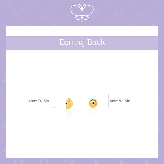 18k Solid Gold Replacement Earring Backs (1 Pair)