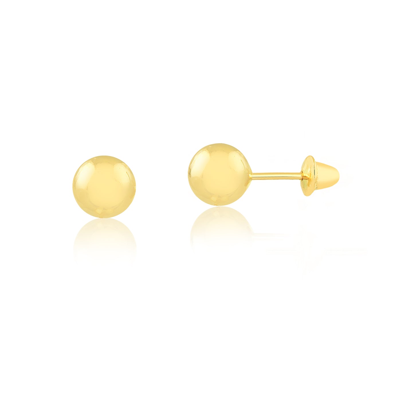 10k Gold Classic 3.3mm Ball earring design for woman