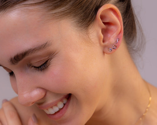 18k Yellow Gold & Rhodium Drop Earrings for Women