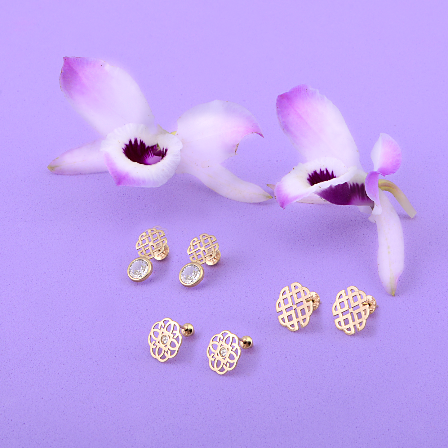 Textured Crafted Hoop 18k Earrings