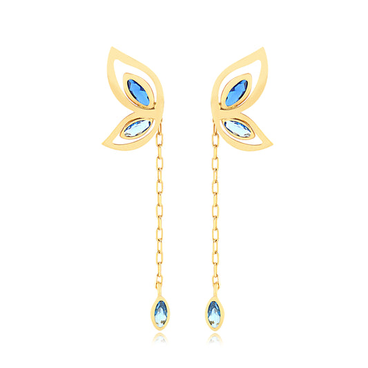 Luxe Butterfly with Cubic Zirconia 18k Earrings