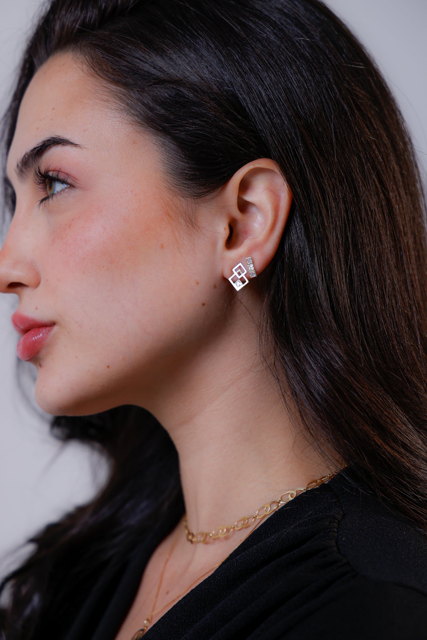 Geometric Luxe Elegance Squares 18k Earrings