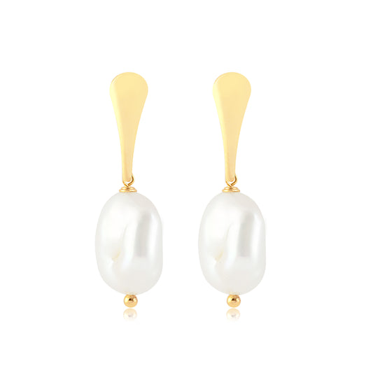 Freashwater Drop Pearl Classic 18k Earring