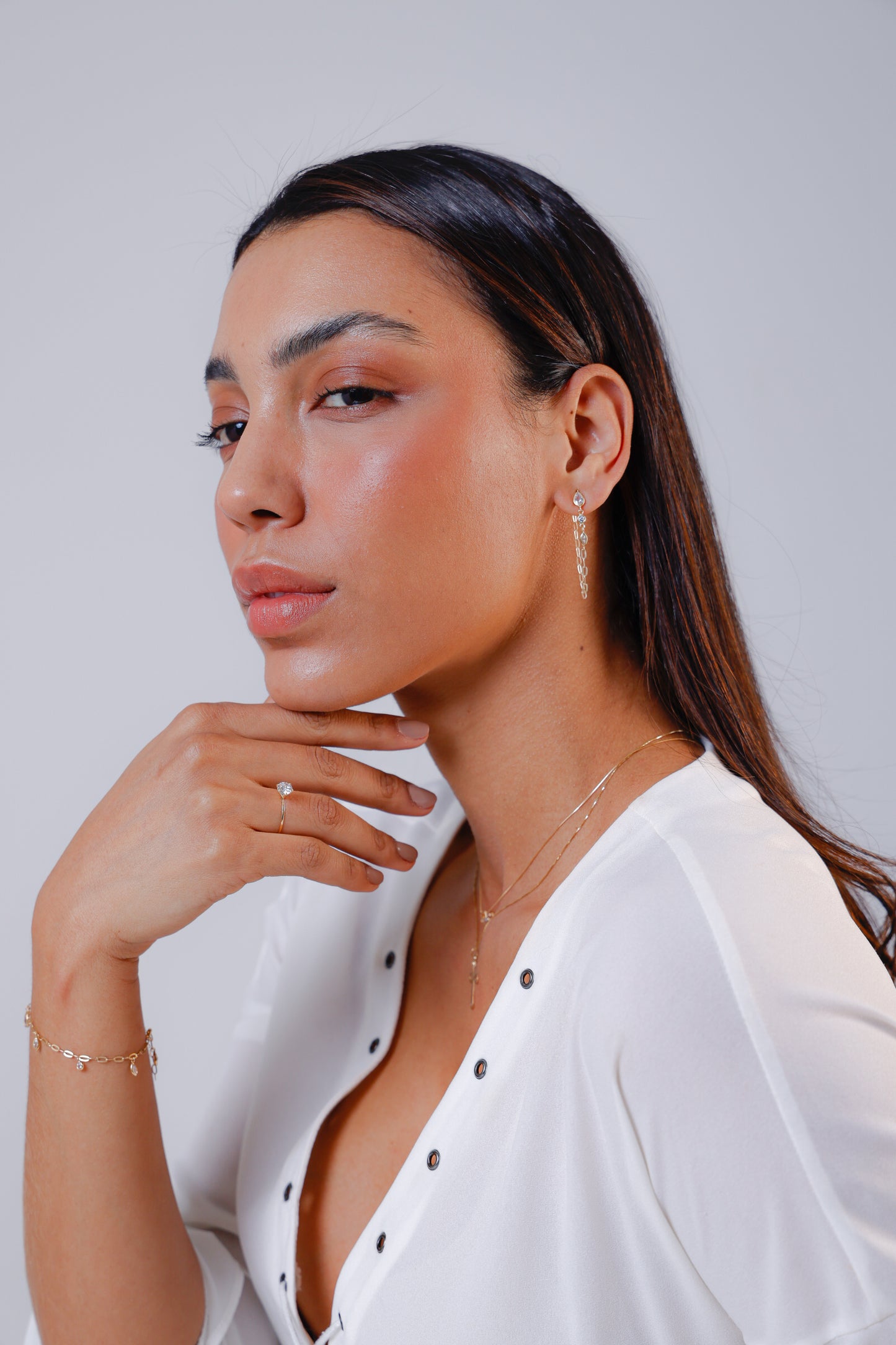 Elegant 18k Gold Bracelet Link Style For Her, Teen