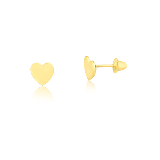 10k Gold Classic Heart Shape design earring for woman