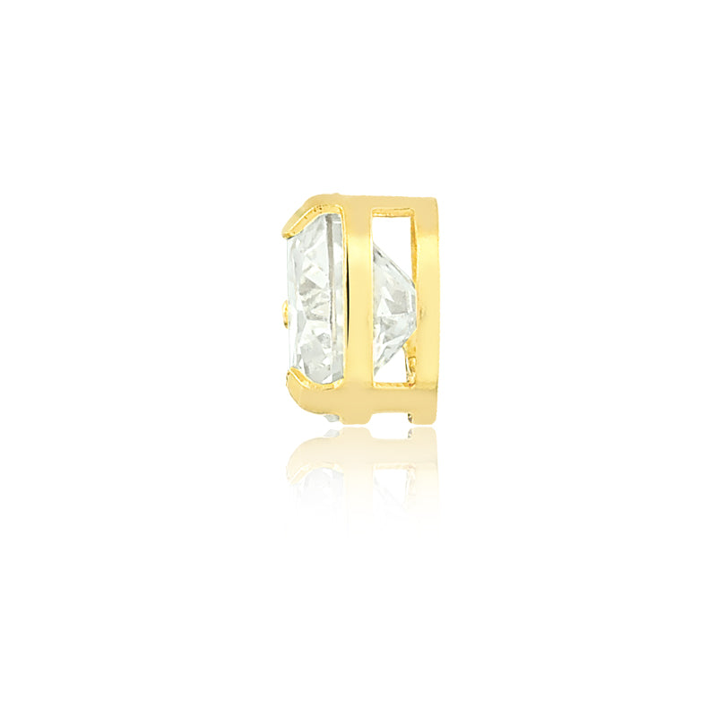 10k Solid Gold 6mm Round Moissanite Solitaire Pendant