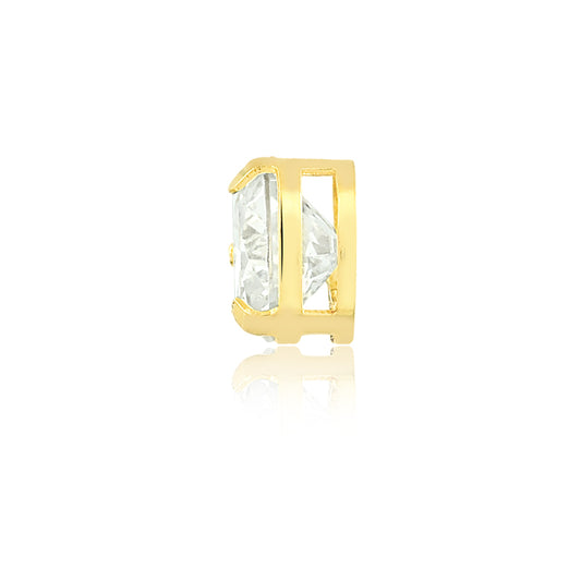 10k Solid Gold 5mm Round Cut Moissanite Solitaire Charm
