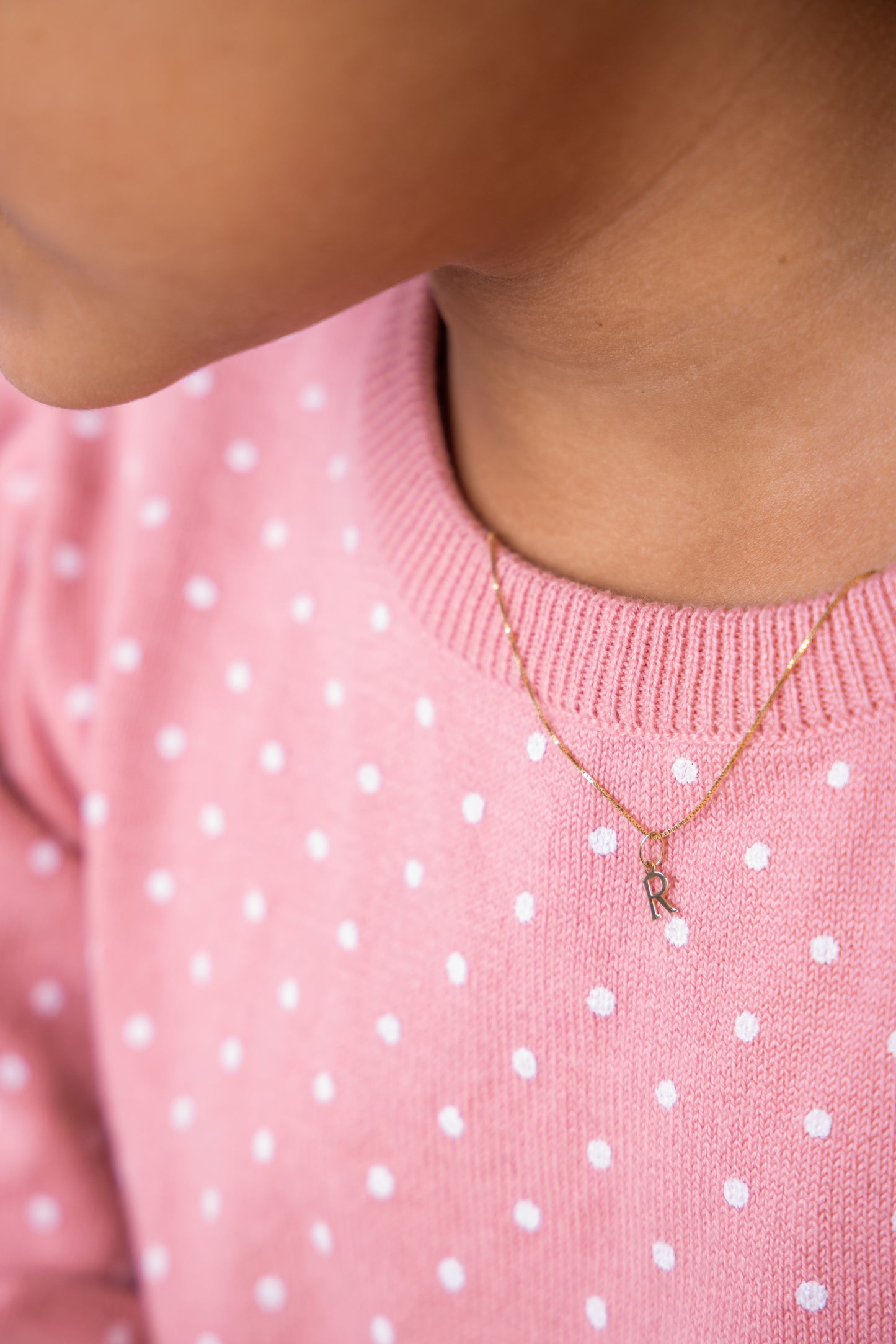 Gold Letter N Sign, 18k Solid Yellow Gold pendant