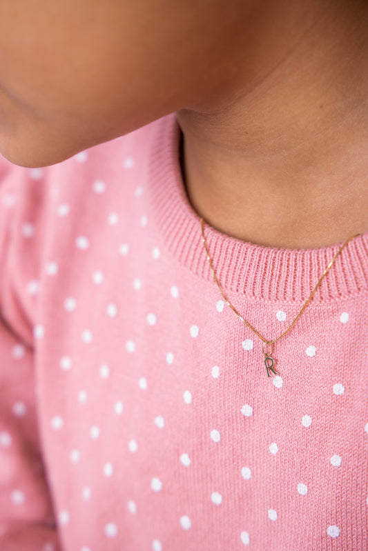 Gold Letter S Sign. 18k Solid Yellow Gold Pendant