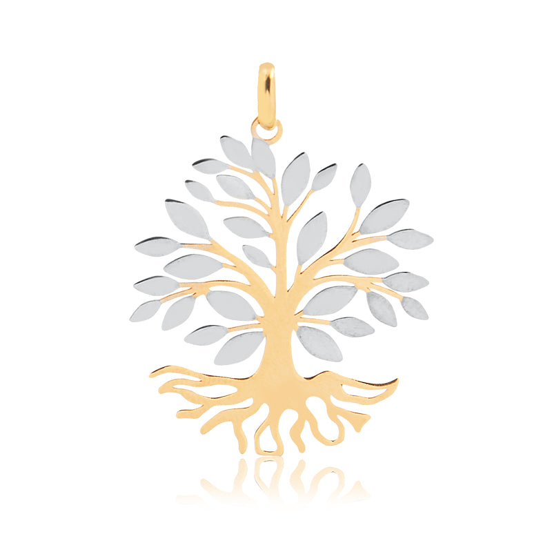 14k Yellow Gold Sophisticated Tree of Life Pendant For Her