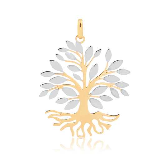 14k Yellow Gold Sophisticated Tree of Life Pendant For Her