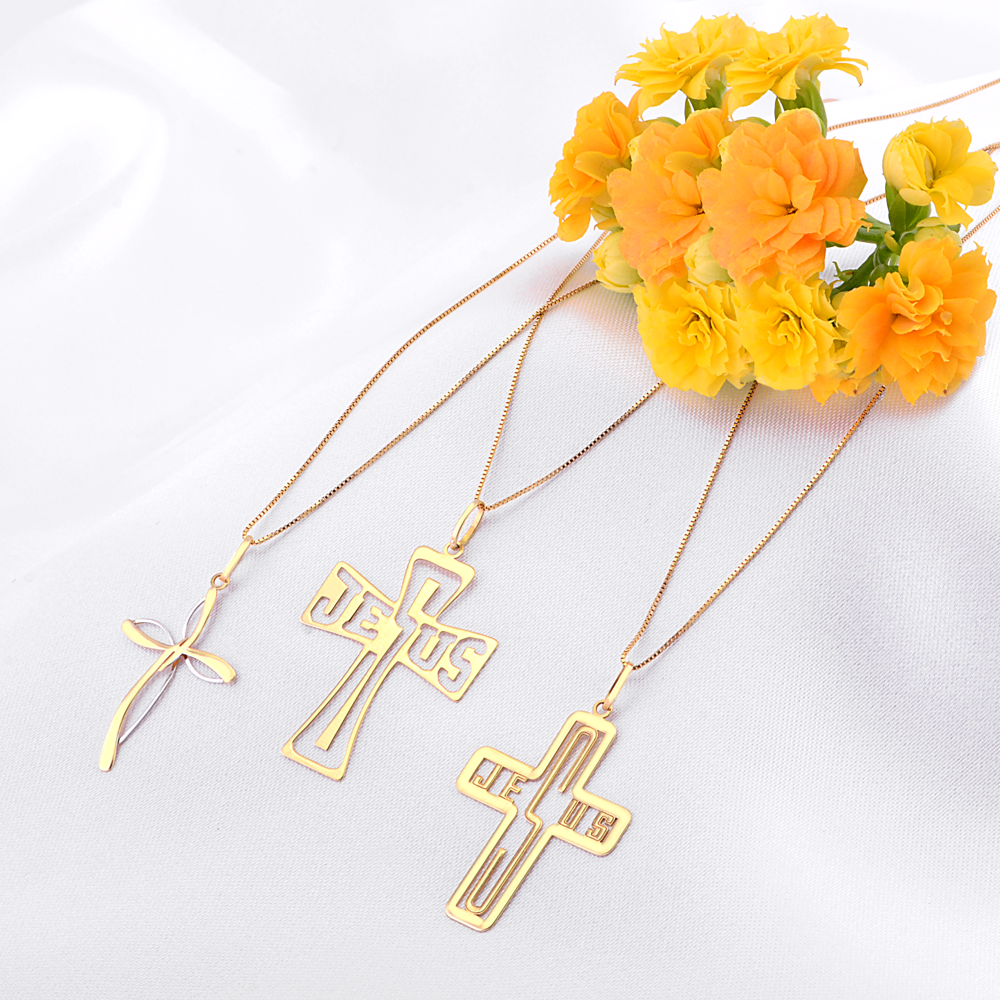 Religious Luxe Cross Sign 18k Pendant