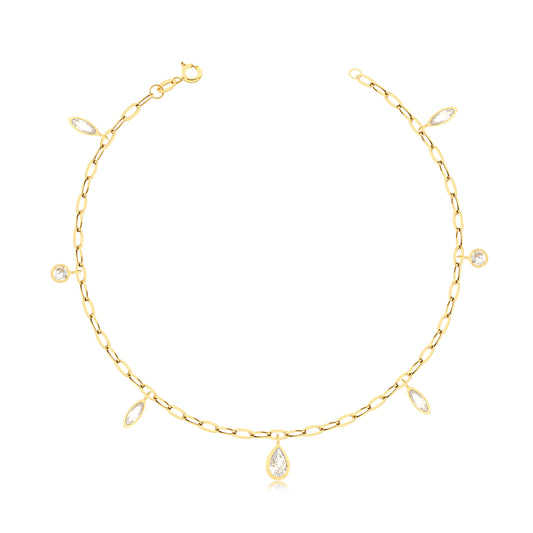 Elegant 18k Gold Bracelet Link Style For Her, Teen