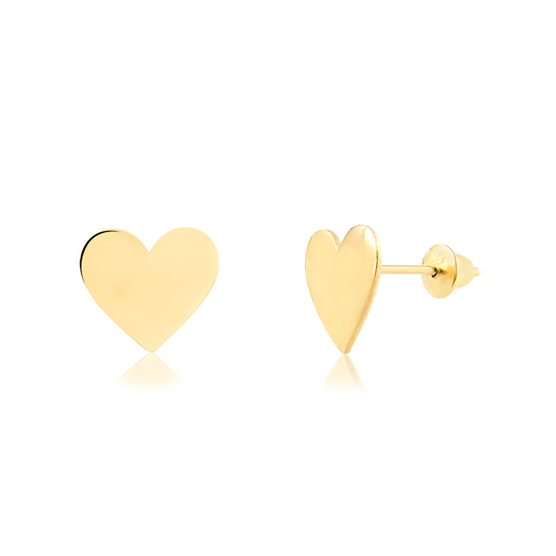 14k Yellow Gold Shaped Heart for Women Earring