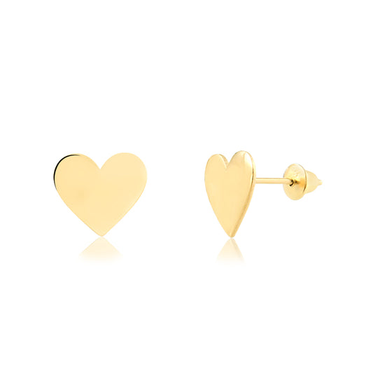 14k Yellow Gold Shaped Heart for Women Earring