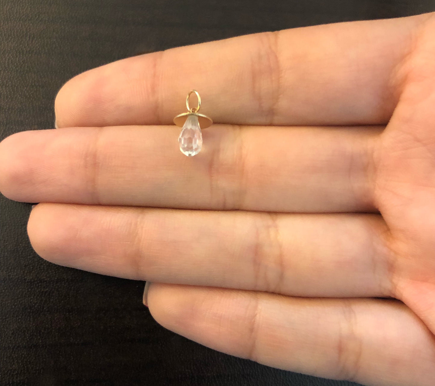 14k Solid Yellow Gold Baby Pacifier CZ Pendant – Necklace Women’s Gift