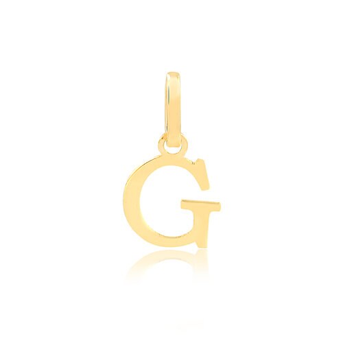 Gold Letter G Sign, 18k Solid Yellow Gold | Letter Pendant for Necklace for Girls, Teens, Women and Men