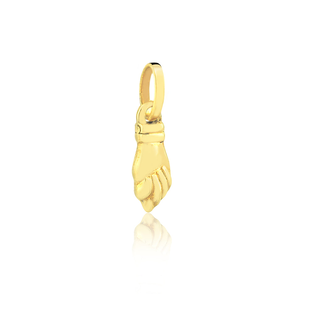 10k Gold Figa protection good luck hand amulet pendant