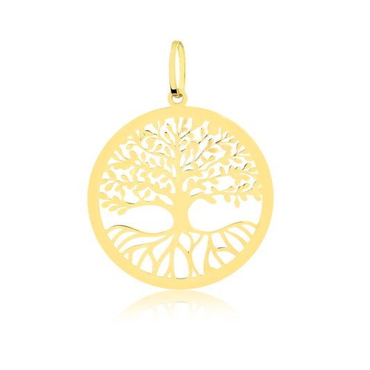 10k Gold tree of Life laser design woman pendant