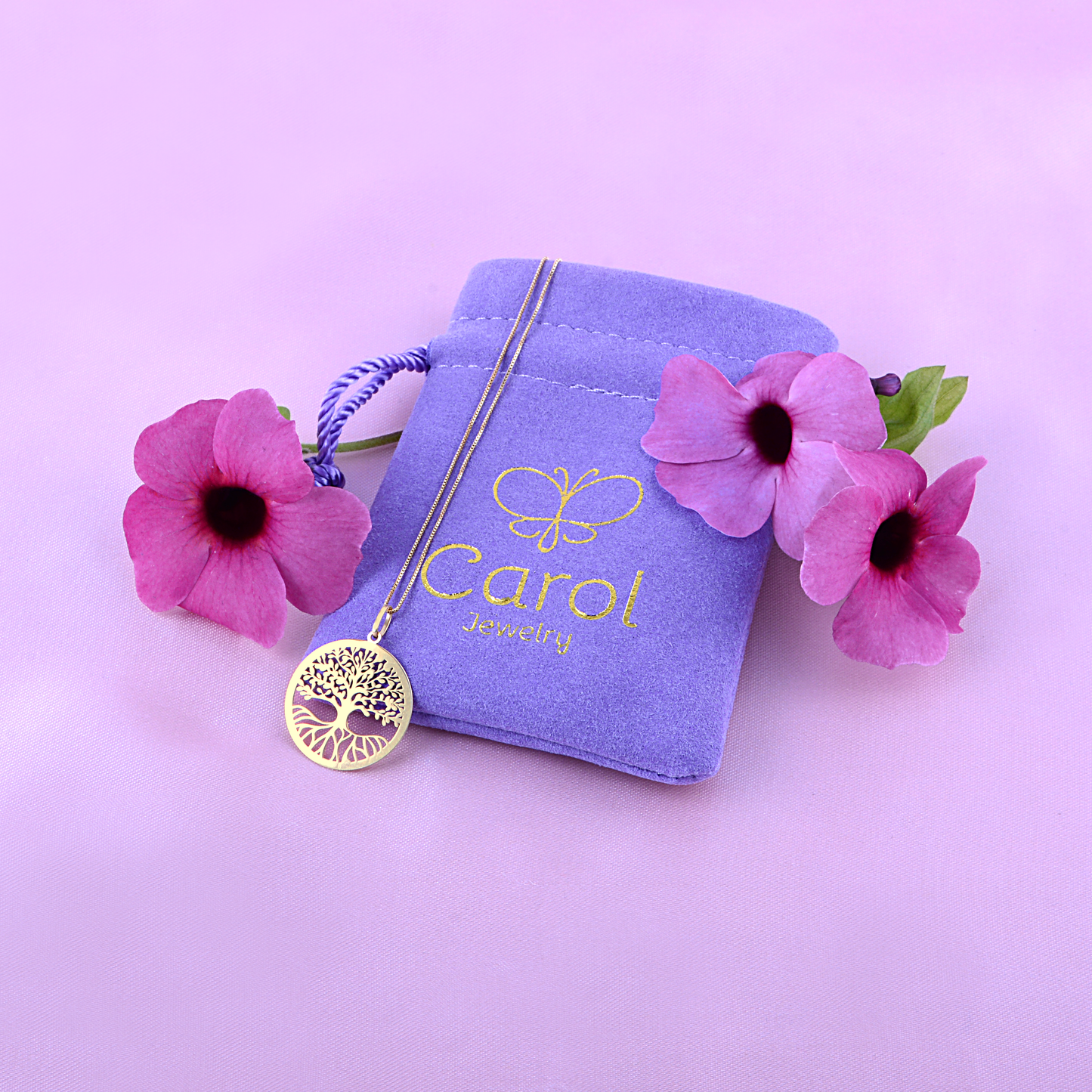 10k Gold tree of Life laser design woman pendant