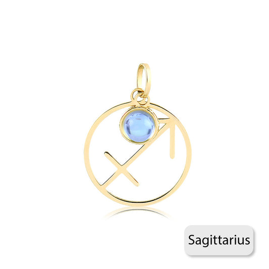 Sagittarius Zodiac Sign 14k Solid Gold charm for Chain Unisex Women
